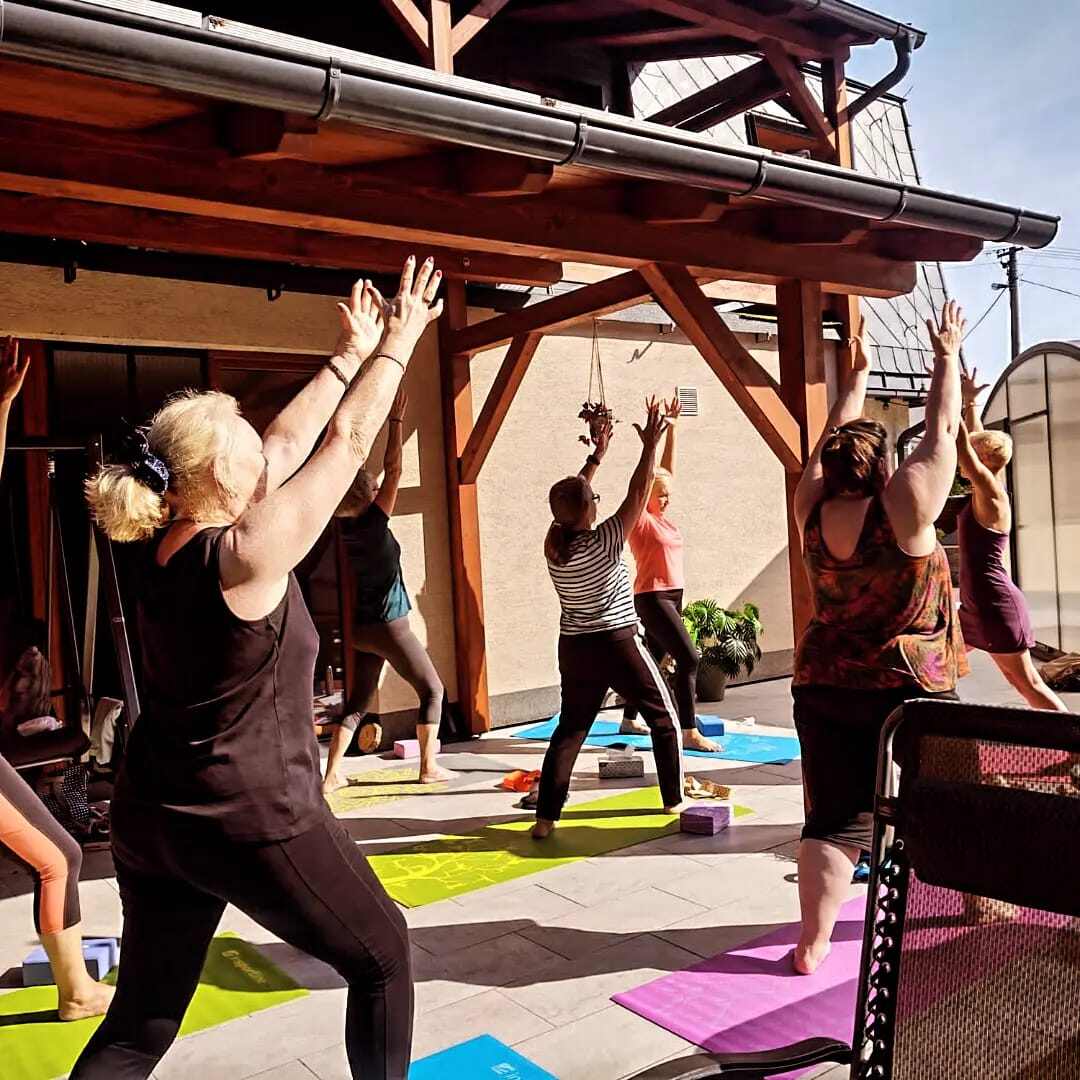 Yoga Retreat - Morning session by the pool